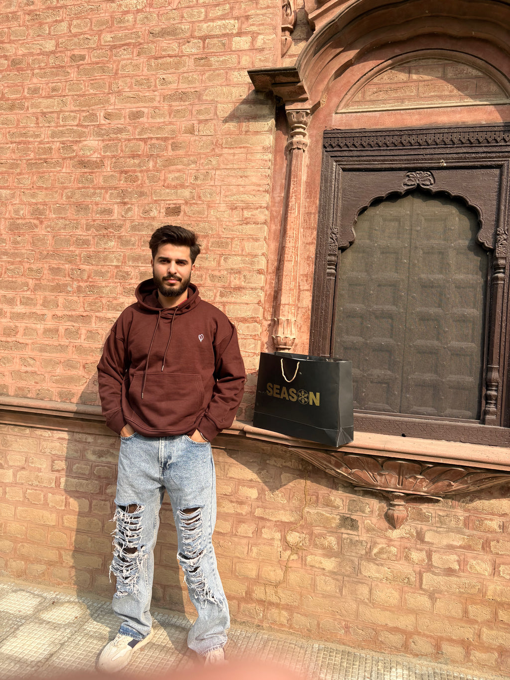 Season Signature Oversized Hoodie - Chocolate Brown