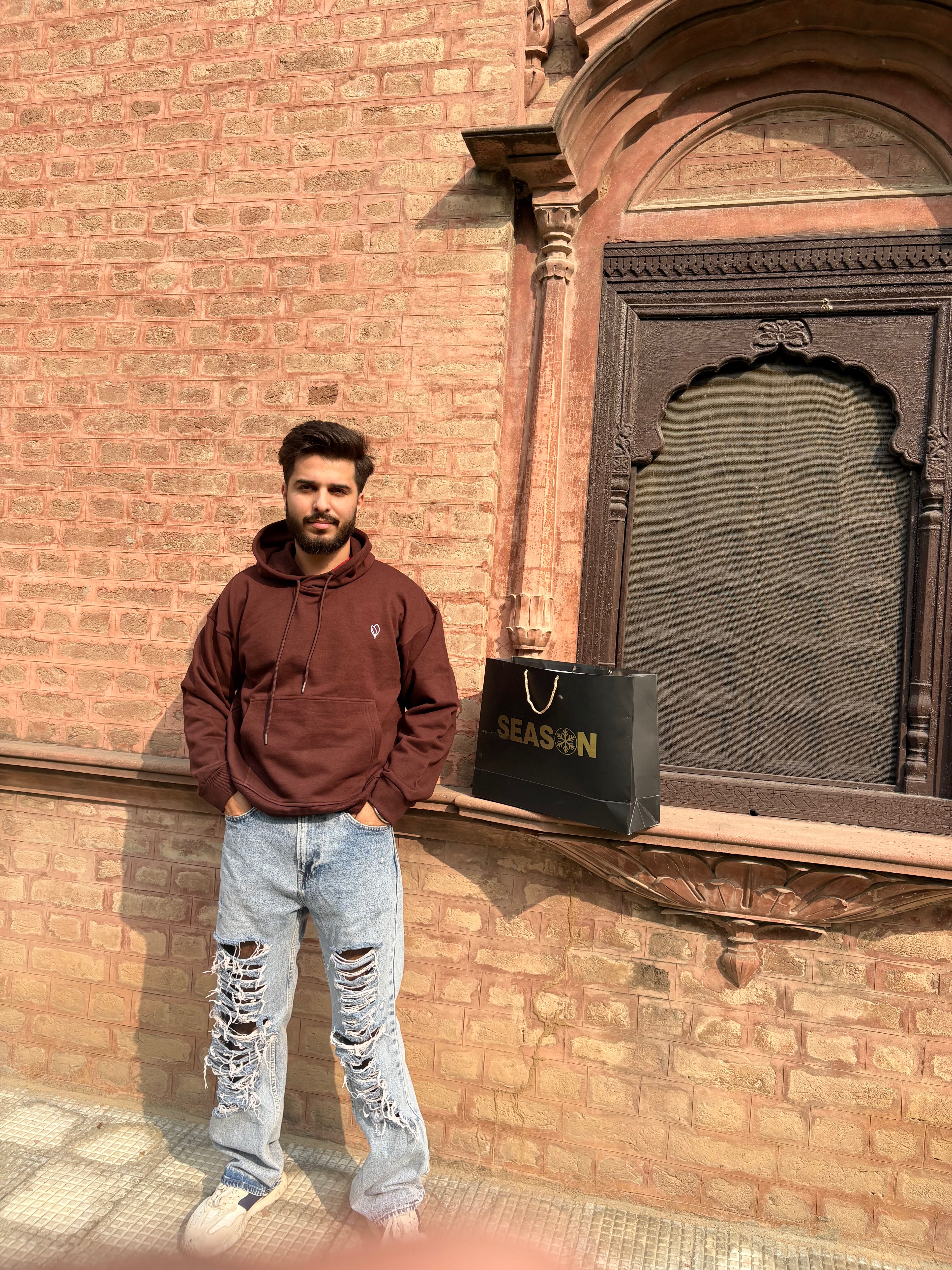 Season Signature Oversized Hoodie - Chocolate Brown