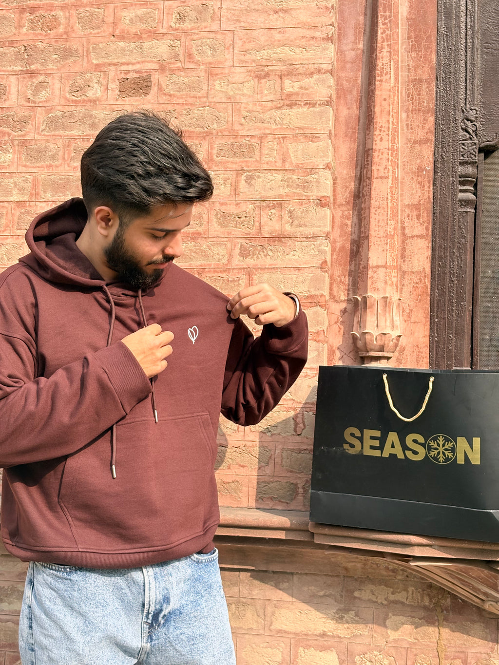 Season Signature Oversized Hoodie - Chocolate Brown