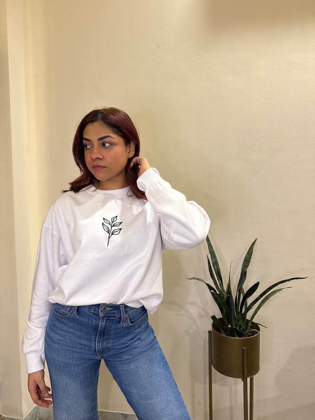 Season Signature Oversized Sweatshirt - White