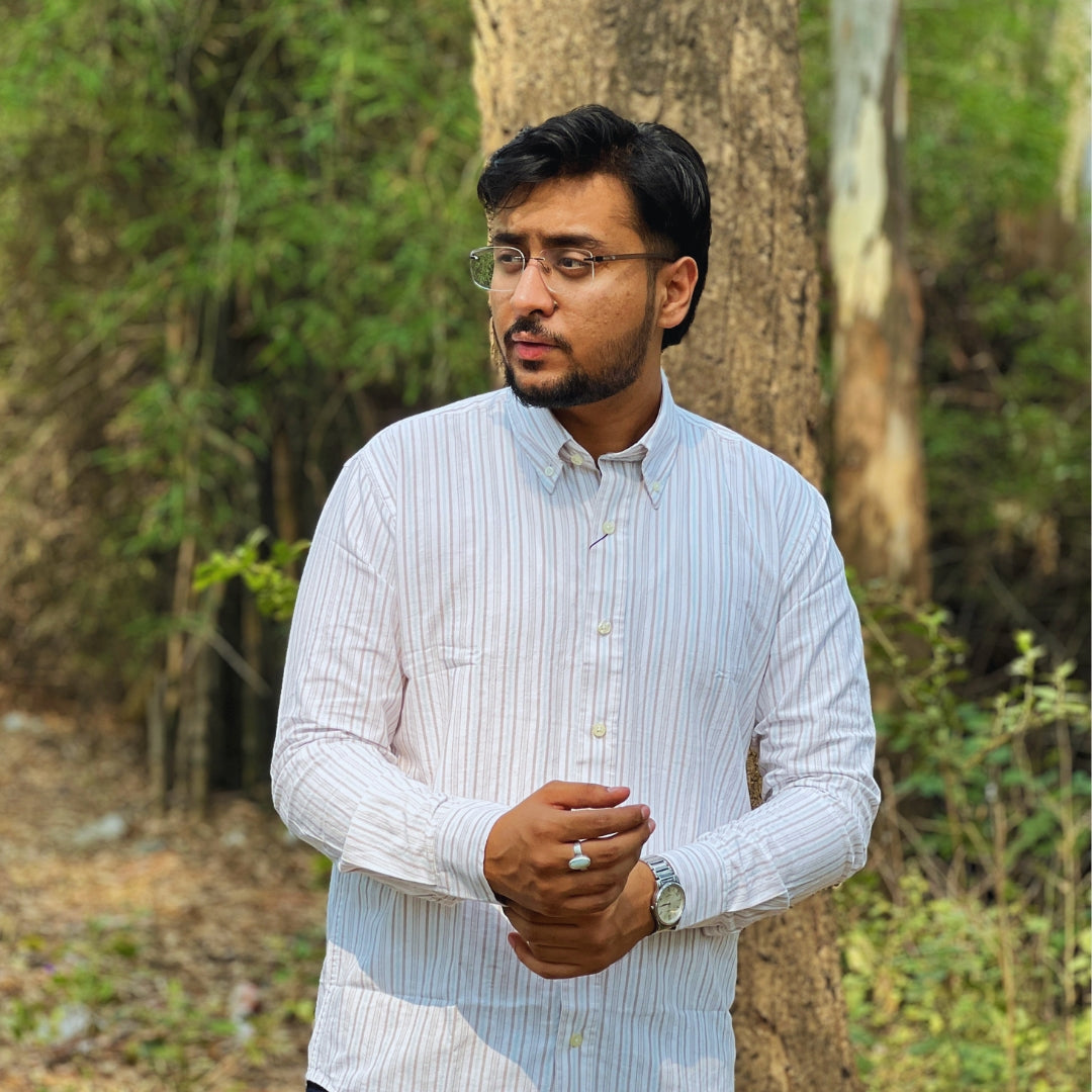Season Blush Pinstripe Oxford Shirt