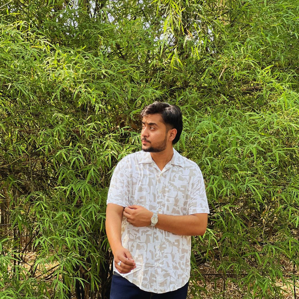 Season Ivory Mosaic Resort Shirt