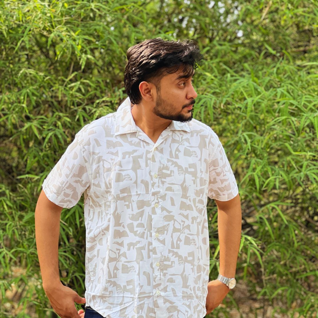 Season Ivory Mosaic Resort Shirt