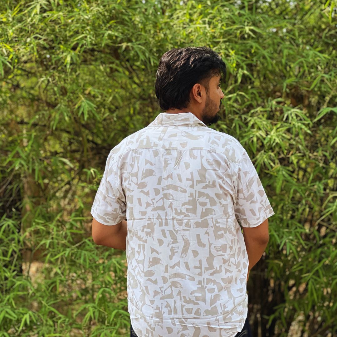 Season Ivory Mosaic Resort Shirt