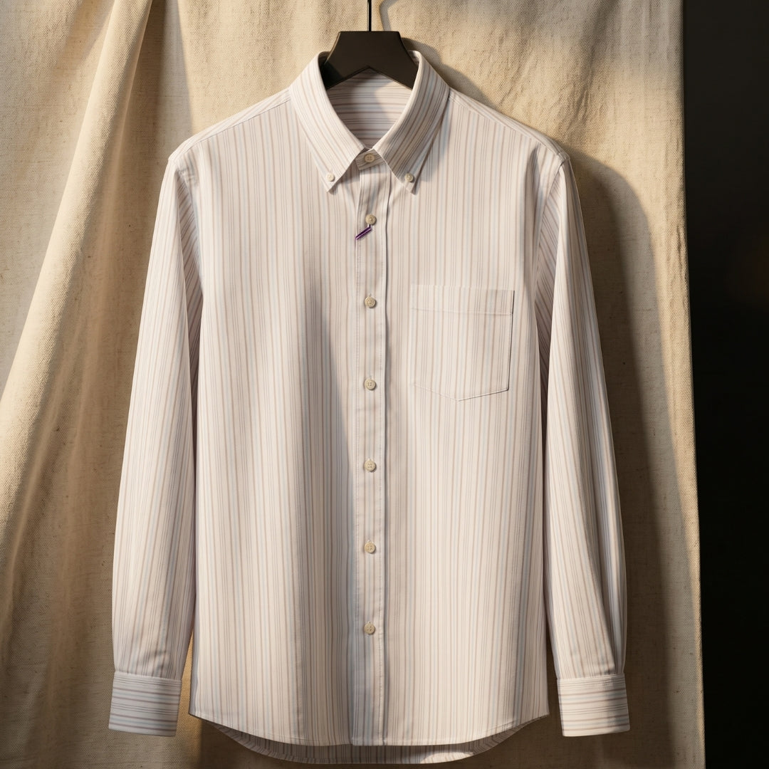 Season Blush Pinstripe Oxford Shirt