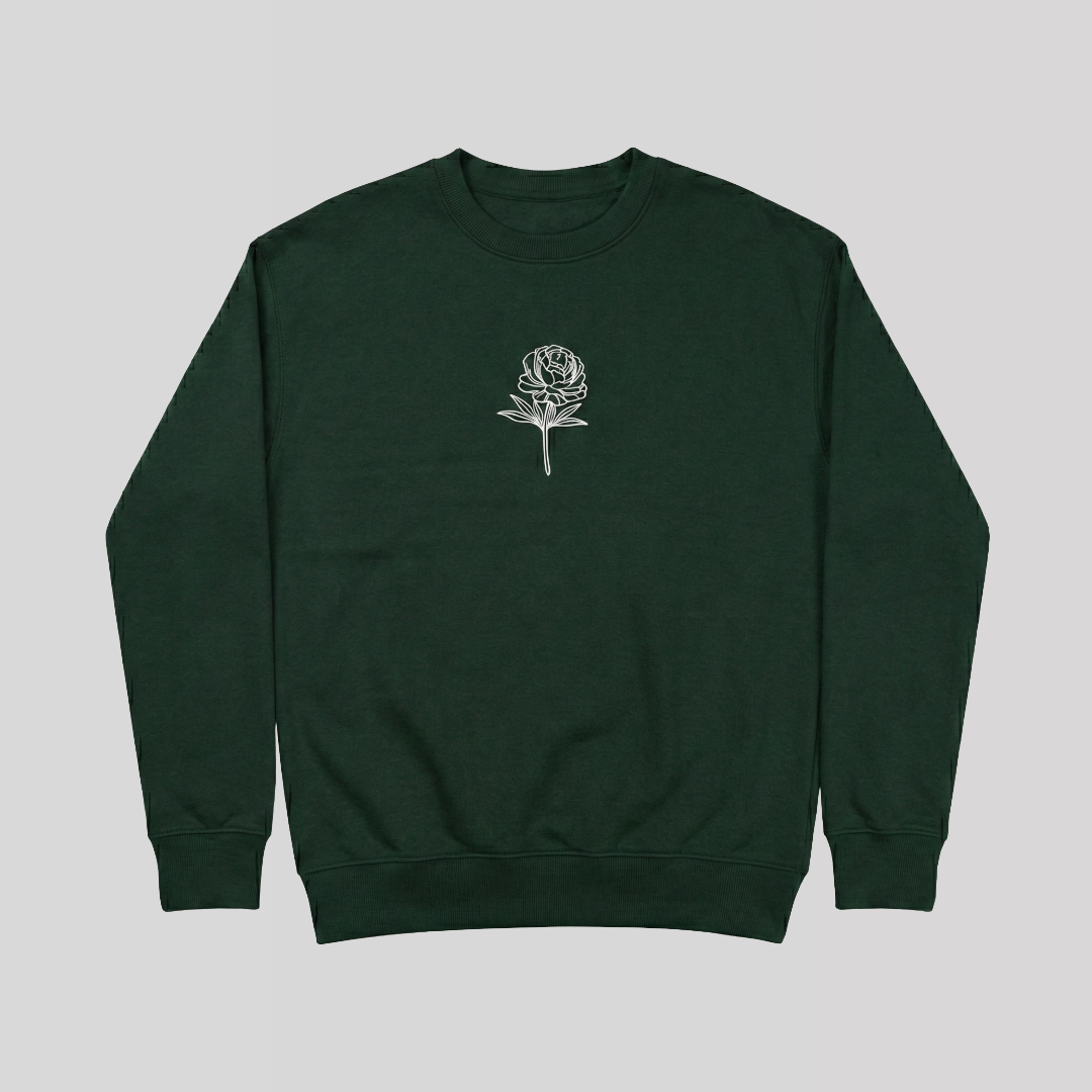 Season Signature Oversized Sweatshirt -Bottle Green