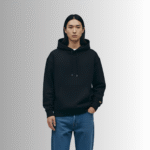 black loose fit hoodie men