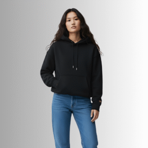 black loose fit hoodie women