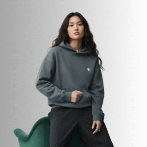 black loose fit hoodie women