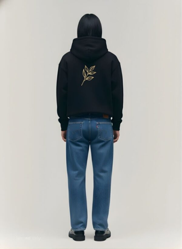 black loose fit hoodie men