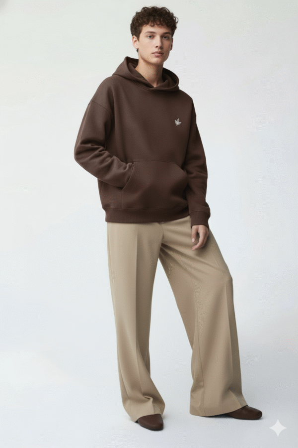 black loose fit hoodie men